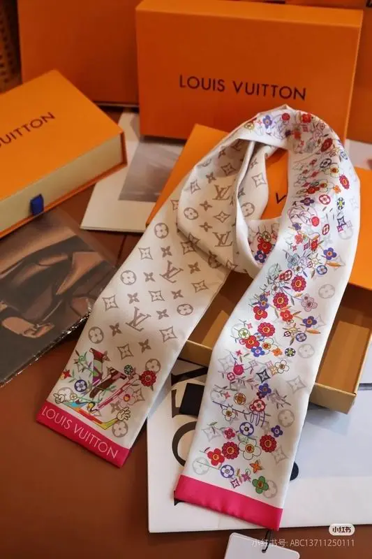 LV silk ribbon 120X8cm E16 (1)